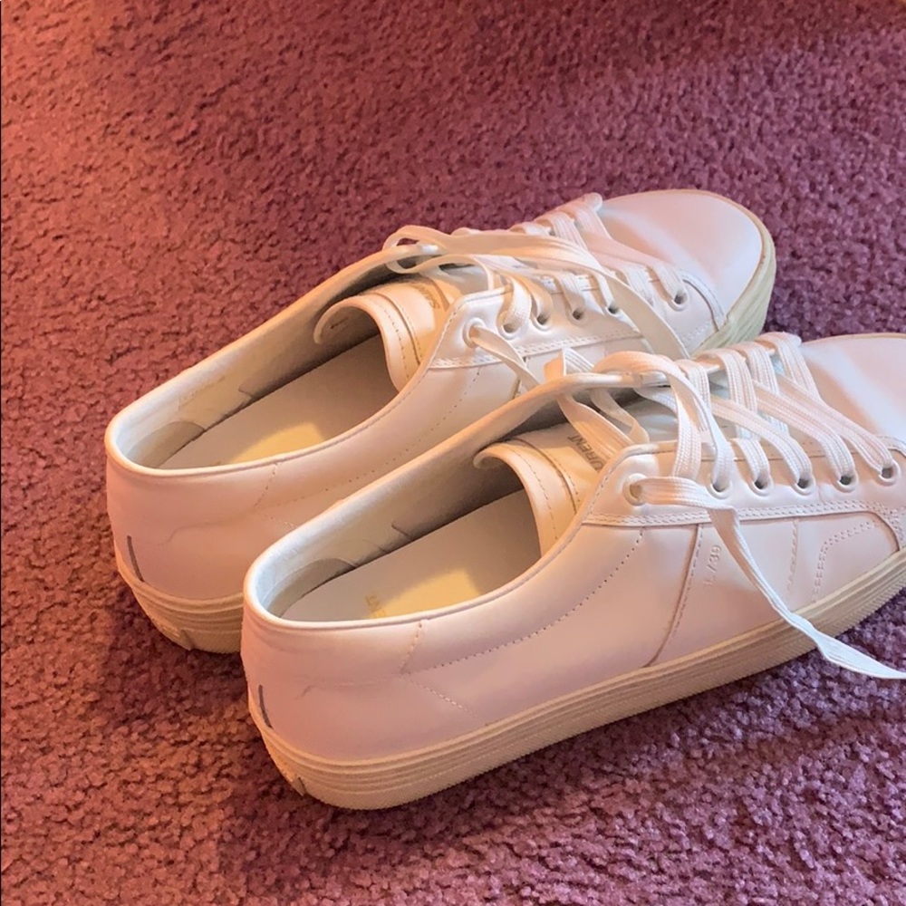 Saint Laurent all white sneakers